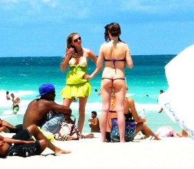 Beach Beauty Showing Off Tiny 
Micro Thong #5 - © 2012 Jimmy Rocker Photography