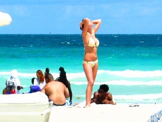 Ocean Beach Goddess Posing in Sexy 
Bikini - © 2012 Jimmy Rocker Photography