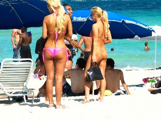 Stunning Blonde Bikini Beauties 
Show Off Tiny Sexy Bikinis on the Beach #3 - © 2012 Jimmy Rocker 
Photography