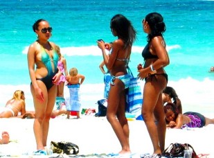 Ebony Beach Beauties Standing in the Sun - © 2012 Jimmy Rocker Photography