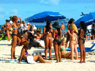 Group of Beautiful Black Girls in 
Sexy Bikinis on the Beach #2 - © 2012 Jimmy Rocker 
Photography