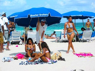 Pretty Beach Girls Preparing for the Sun - © 2012 Jimmy Rocker Photography